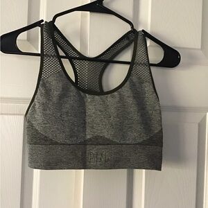 PINK Victoria's Secret Gray Mesh Sports Bra